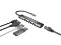 Natec Stacja dokująca Multi Port Fowler Go USB-C - Hub 2x USB 3.0, HDMI 4K, USB-C PD, RJ45