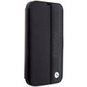 Etui BMW BMBKP14X22RDPK iPhone 14 Pro Max 6,7" czarny/black bookcase Leather Textured&Stripe