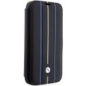 Etui BMW BMBKP14L22RVSK iPhone 14 Pro 6,1" czarny/black bookcase Leather Stamp Blue Lines