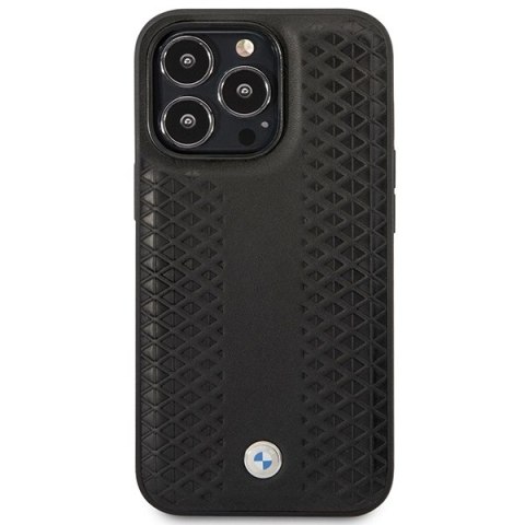 Etui BMW BMHMP14X22RFGK iPhone 14 Pro Max 6,7" czarny/black Leather Diamond Pattern MagSafe
