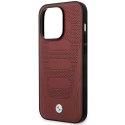 Etui BMW BMHMP14L22RPSR iPhone 14 Pro 6,1" burgundowy/burgundy Leather Seats Pattern MagSafe