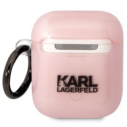 Karl Lagerfeld KLA2HNCHTCP Airpods 1/2 cover różowy/pink Ikonik Choupette