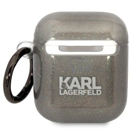 Karl Lagerfeld KLA2HNKCTGK Airpods 1/2 cover czarny/black Gliter Karl&Choupette