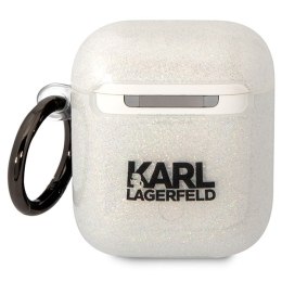 Karl Lagerfeld KLA2HNKCTGT Airpods 1/2 cover transparent Gliter Karl&Choupette