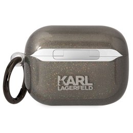Karl Lagerfeld KLAPHNKCTGK Airpods Pro cover czarny/black Gliter Karl&Choupette