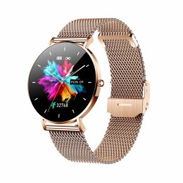 Smartwatch zegarek damski Manta Alexa złoty plus różowy pasek