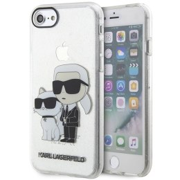Karl Lagerfeld KLHCI8HNKCTGT iPhone 7/8/ SE 2020 / SE 2022 transparent hardcase Gliter Karl&Choupette