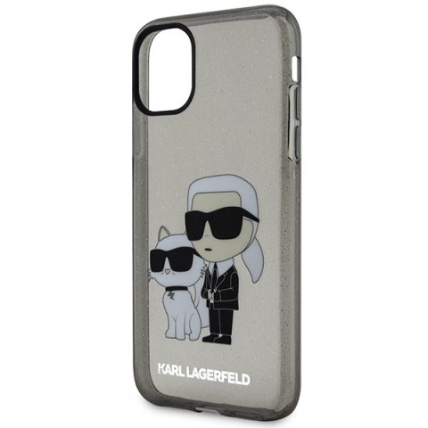 Karl Lagerfeld KLHCN61HNKCTGK iPhone 11 / Xr 6,1" czarny/black hardcase Gliter Karl&Choupette