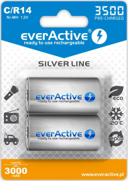 Akumulatorki C/R14 everActive Silver Line 3500 mAh 2 sztuki