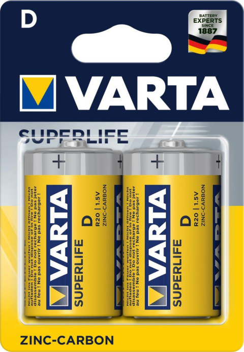 Baterie Varta Superlife, Mono R20/D - 2 szt