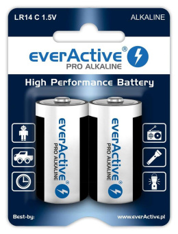 Baterie alkaliczne C/LR14 everActive Pro Alkaline 2 sztuki