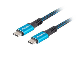 Kabel Lanberg USB-C(M/M) 0,5m 5K 60Hz czarno-niebieski
