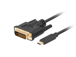 Kabel adapter Lanberg USB-C(M) - DVI-D(24+1) 0,5m czarny