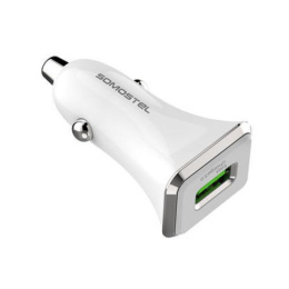 Ładowarka samochodowa Somostel SMS-A43 3A + kabel USB Iphone Quick Charge QC 3.0 biała