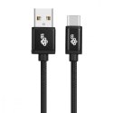 TB Kabel USB-USB C 1.5m czarny sznurek premium