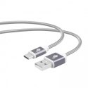 TB Kabel USB-USB C 1.5m szary sznurek premium