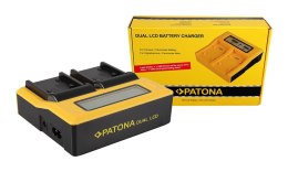 Ładowarka Patona DUAL LCD do akumulatorów typu NP-F (8.4V / 12.6V / 16.8V)