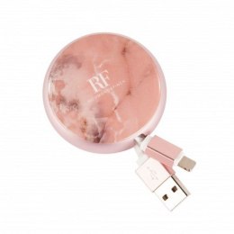 Richmond&Finch kabel zwijany USB-C/Micro różowy marmur/pink marble CWTYPE-114
