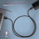 AXAGON BUCM3-AM10AB Kabel USB-C - USB-A 3.2 Gen 1, 1m, 3A, ALU, oplot, Czarny