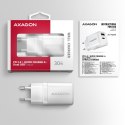 AXAGON ACU-PQ30W Ładowarka sieciowa PD & QC 30W, QC3.0,4.0/AFC/FCP/PPS/Apple Biała