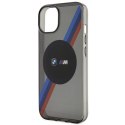 Etui BMW BMHMP14SHDTK iPhone 14 6.1" szary/grey Tricolor Stripes MagSafe