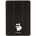 Karl Lagerfeld KLFC10SAKHPCK iPad 10.2" Folio Magnet Allover Cover czarny/black Saffiano Monogram Choupette