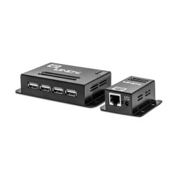Extender USB 2.0 LINDY 4 Port Cat.6 50m czarny