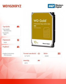 Western Digital Dysk twardy WD Gold Enterprise 10TB 3,5 SATA 256MB 7200rpm