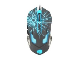 Mysz przewodowa Fury Gladiator optyczna Gaming 3200 DPI podświetlana czarno-niebieska