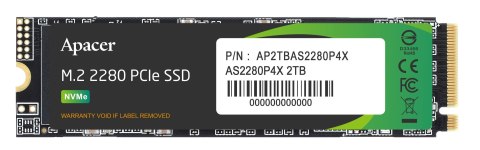 Dysk SSD Apacer AS2280P4X 2TB M.2 PCIe NVMe Gen3 x4 2280 (2100/1700 MB/s)