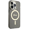 Guess GUHMP14LHCMCGK iPhone 14 Pro 6.1" czarny/black hardcase Glitter Gold MagSafe