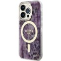 Guess GUHMP14LHLEOPWP iPhone 14 Pro 6.1" różowy/pink hardcase Leopard MagSafe