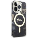Guess GUHMP14LHTMRSK iPhone 14 Pro 6.1" czarny/black hardcase Golden Marble MagSafe