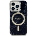Guess GUHMP14LPCUMAK iPhone 14 Pro 6.1" czarny/black hardcase Marble MagSafe