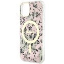Guess GUHMP14MHCFWSP iPhone 14 Plus 6.7" różowy/pink hardcase Flower MagSafe