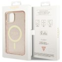 Guess GUHMP14MHCMCGP iPhone 14 Plus 6.7" różowy/pink hardcase Glitter Gold MagSafe