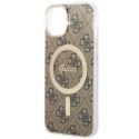 Guess GUHMP14SH4STW iPhone 14 6.1" brązowy/brown hardcase 4G MagSafe