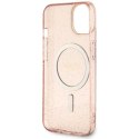 Guess GUHMP14SHCMCGP iPhone 14 6.1" różowy/pink hardcase Glitter Gold MagSafe