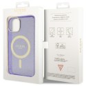 Guess GUHMP14SHCMCGU iPhone 14 6.1" purpurowy/purple hardcase Glitter Gold MagSafe