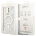 Guess GUHMP14SPCUMAH iPhone 14 6.1" biały/white hardcase Marble MagSafe