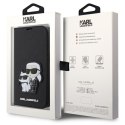 Karl Lagerfeld KLBKP14LSANKCPK iPhone 14 Pro 6.1" bookcase czarny/black Saffiano Karl & Choupette
