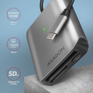 AXAGON CRE-S3C Czytnik zewnętrzny kart USB-C 3.2 GEN 1, 3-slot & lun SD/microSD/CF, obsługa UHS-II