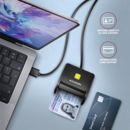 AXAGON CRE-SM3N Czytnik kart identyfikacyjnych USB, 1,3m kabel