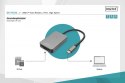 Digitus Czytnik kart USB-C, 2-portowy UHS-II SD4.0 TF4.0 High Speed, aluminiowy, Szary