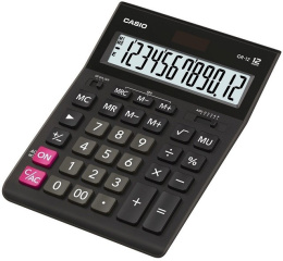 Kalkulator Biurowy Casio GR-12 Czarny, 12-cyfrowy wyświetlacz