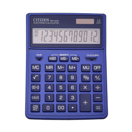 Kalkulator Biurowy Citizen SDC-444XRNVE, 12-cyfrowy, 199x153mm, Granatowy