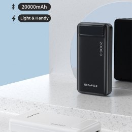 AWEI PowerBank P6K 20000mAh czarny/black 2xUSB/PD/Micro-USB