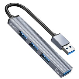 Hub USB Orico AH-A13-GY-BP 3*USB-A 2.0 + 3.1 5 Gbps