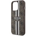 Guess GUHMP13XP4RPSW iPhone 13 Pro Max 6.7" brązowy/brown hardcase 4G Printed Stripes MagSafe