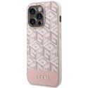 Guess GUHMP14LHGCFSEP iPhone 14 Pro 6,1" różowy/pink hard case GCube Stripes MagSafe